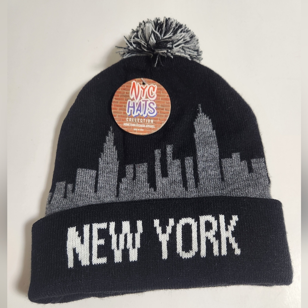 New York Skyline Beanie Adult Size NYC Winter Hat